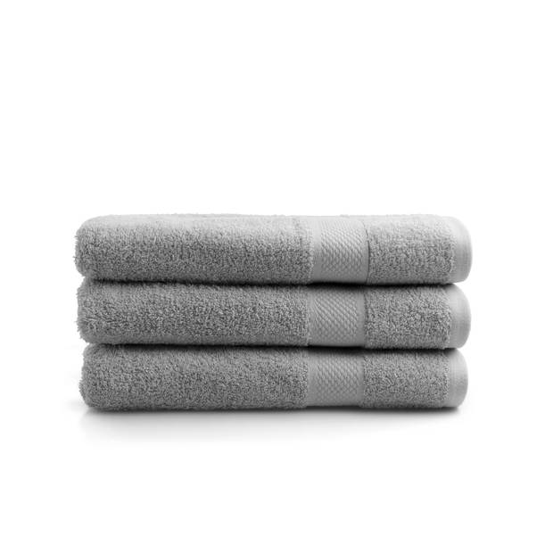 DoubleDry Handdoek Hotel Collectie - 3 stuks - 70x140 - licht grijs