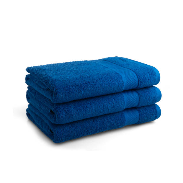 DoubleDry Handdoek Hotel Collectie - 3 stuks - 70x140 - klassiek blauw