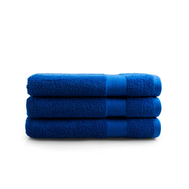 DoubleDry Handdoek Hotel Collectie - 3 stuks - 70x140 - klassiek blauw