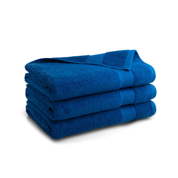 DoubleDry Handdoek Hotel Collectie - 3 stuks - 70x140 - klassiek blauw