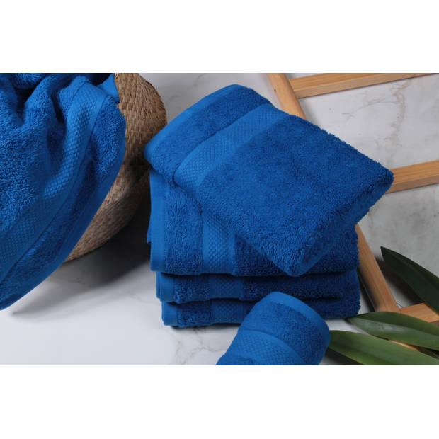 DoubleDry Handdoek Hotel Collectie - 3 stuks - 70x140 - klassiek blauw