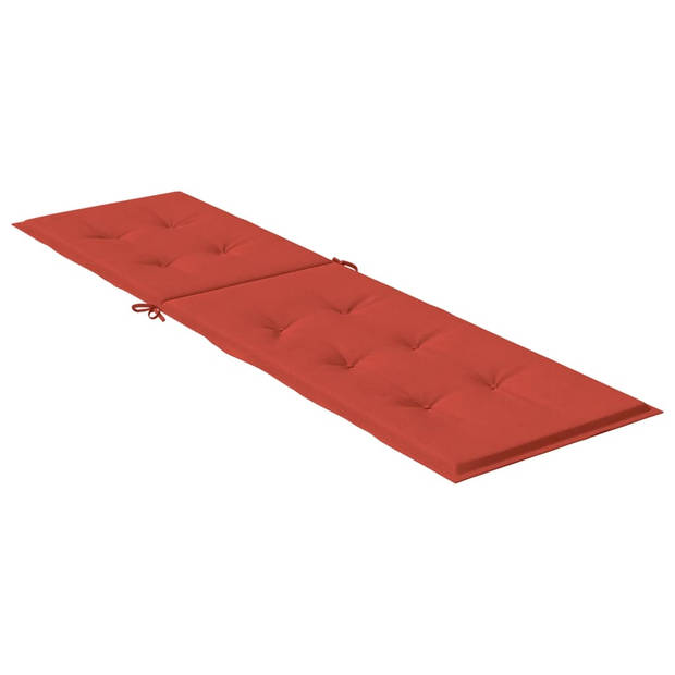 vidaXL Terrasstoelkussen (75+105)x50x3 cm stof gemêleerd rood