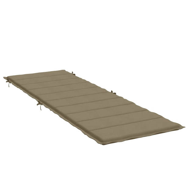 vidaXL Ligbedkussen 186x58x3 cm stof gemêleerd taupe