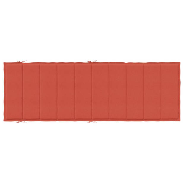 vidaXL Ligbedkussen 186x58x3 cm stof gemêleerd rood