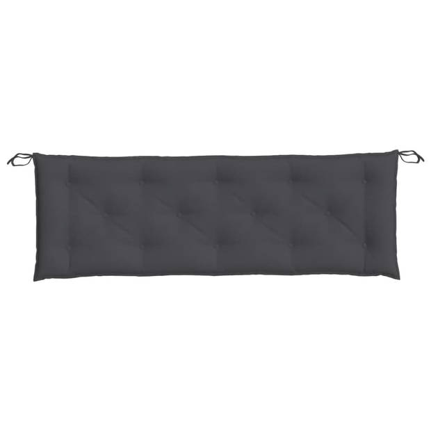 vidaXL Tuinbankkussens 2 st 150x50x7 cm stof gemêleerd antracietkleur