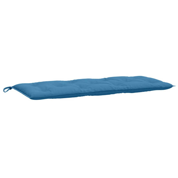 vidaXL Tuinbankkussens 2 st 120x50x7 cm stof gemêleerd blauw