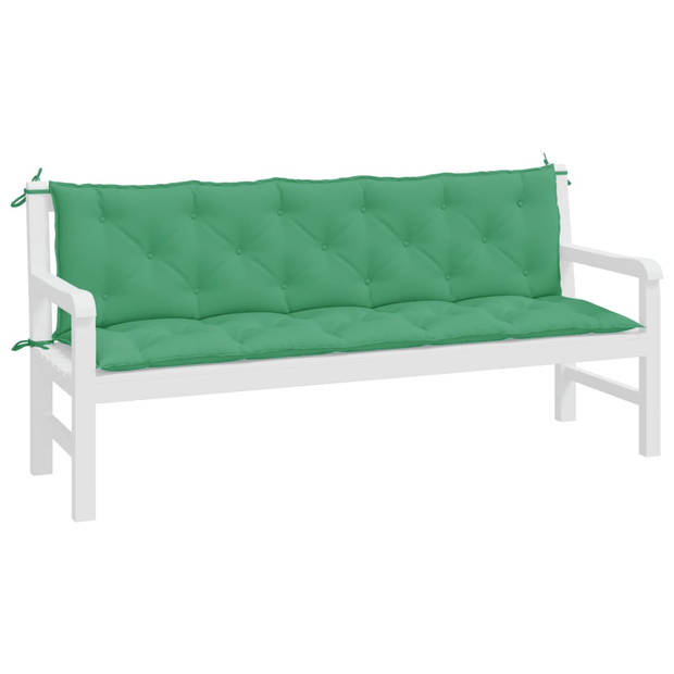 vidaXL Tuinbankkussens 2 st 180x50x7 cm oxford stof groen