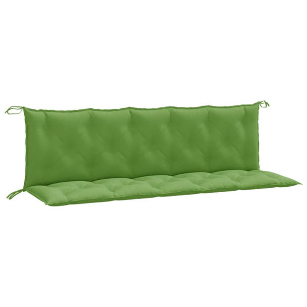 vidaXL Tuinbankkussens 2 st 180x50x7 cm stof gemêleerd groen