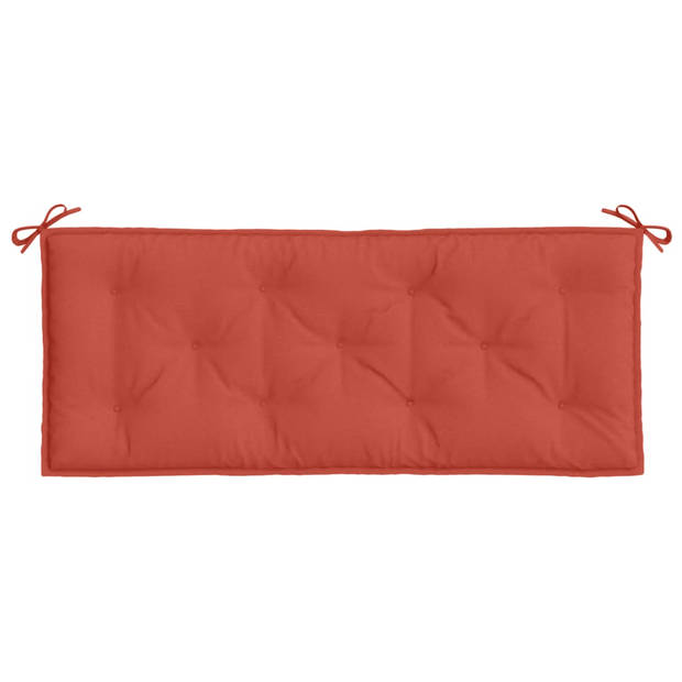 vidaXL Tuinbankkussens 2 st 120x50x7 cm stof gemêleerd rood