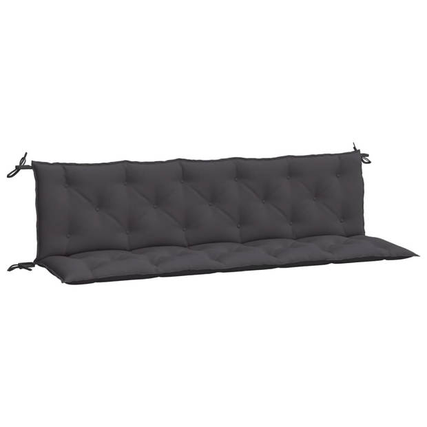 vidaXL Tuinbankkussens 2 st 180x50x7 cm oxford stof antracietkleurig