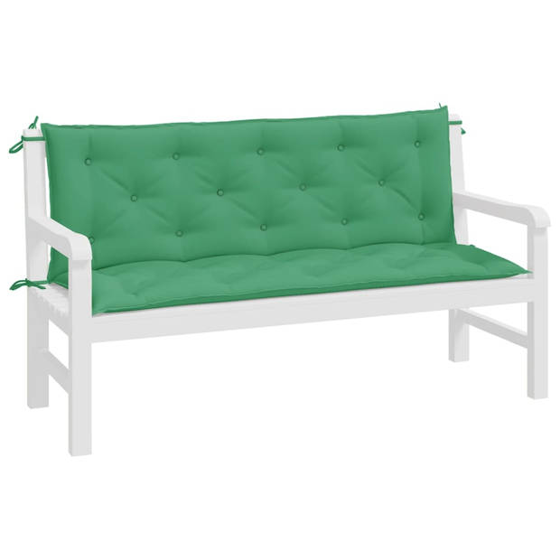 vidaXL Tuinbankkussens 2 st 150x50x7 cm oxford stof groen