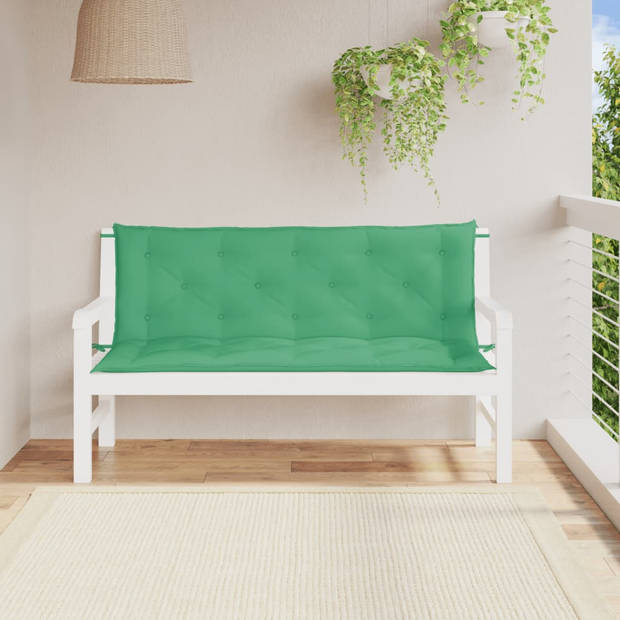 vidaXL Tuinbankkussens 2 st 150x50x7 cm oxford stof groen