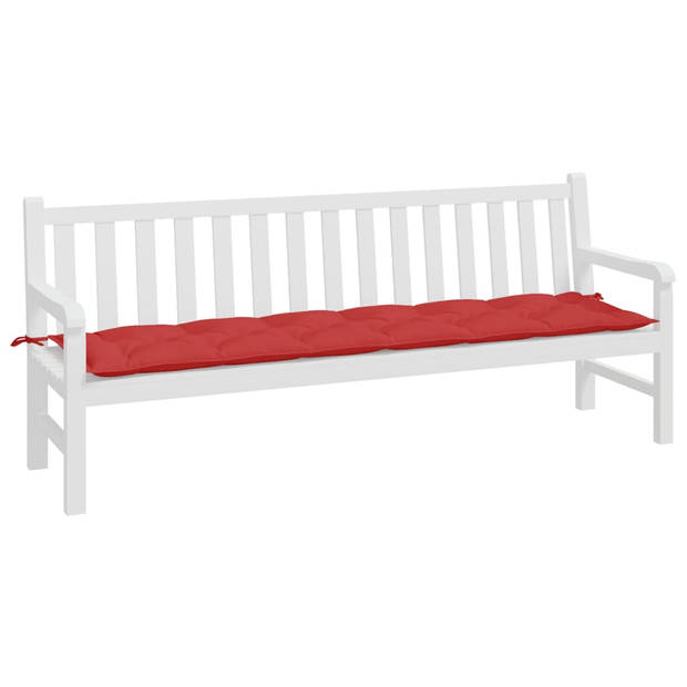 vidaXL Tuinbankkussen 200x50x7 cm stof rood