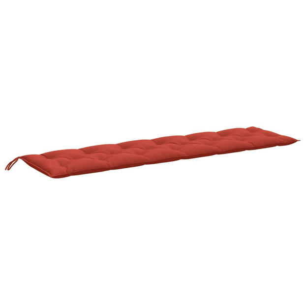 vidaXL Tuinbankkussens 2 st 200x50x7 cm stof gemêleerd rood