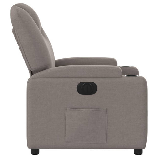 vidaXL Fauteuil verstelbaar elektrisch stof taupe