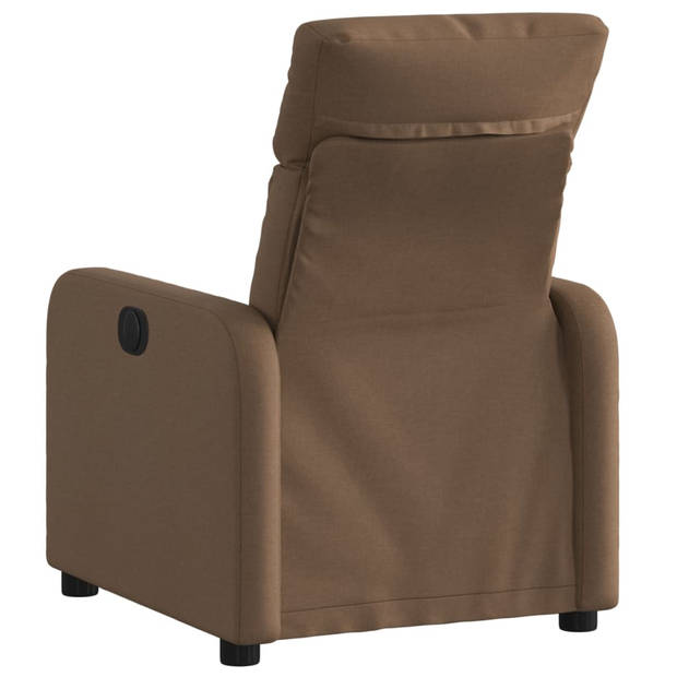 vidaXL Fauteuil verstelbaar stof bruin