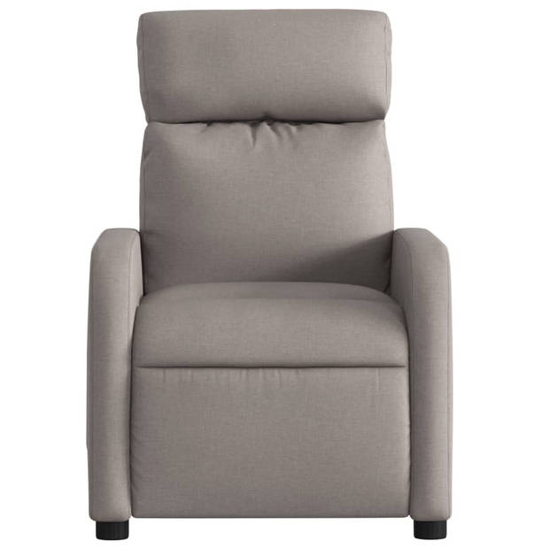 vidaXL Fauteuil verstelbaar stof taupe