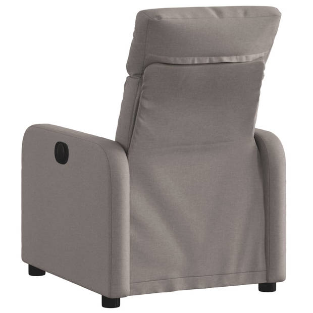 vidaXL Fauteuil verstelbaar stof taupe