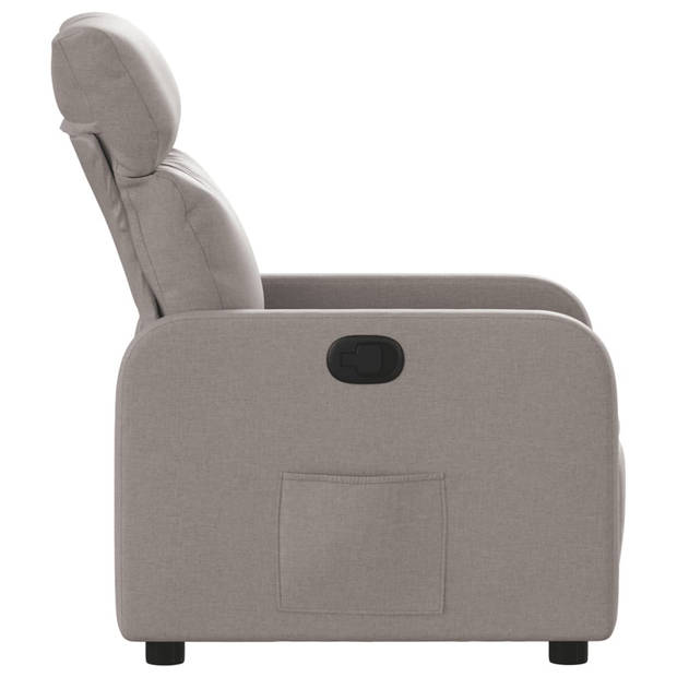 vidaXL Fauteuil verstelbaar stof taupe