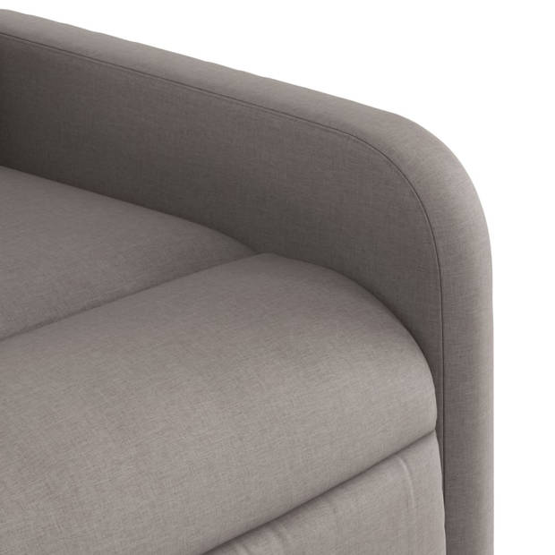 vidaXL Fauteuil verstelbaar stof taupe