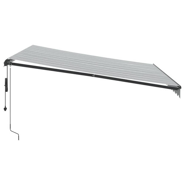 vidaXL Luifel automatisch uittrekbaar LED 400x300 cm antraciet en wit