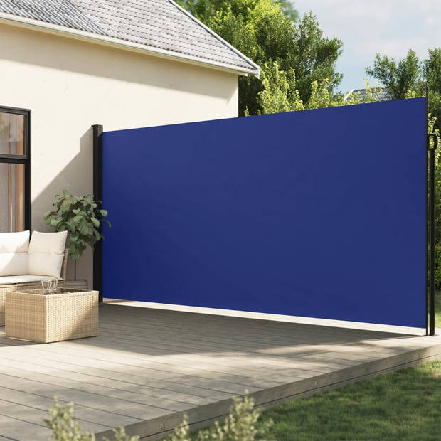 vidaXL Windscherm uittrekbaar 220x300 cm blauw