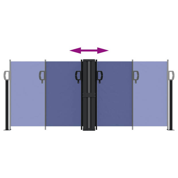 vidaXL Windscherm uittrekbaar 100x600 cm blauw