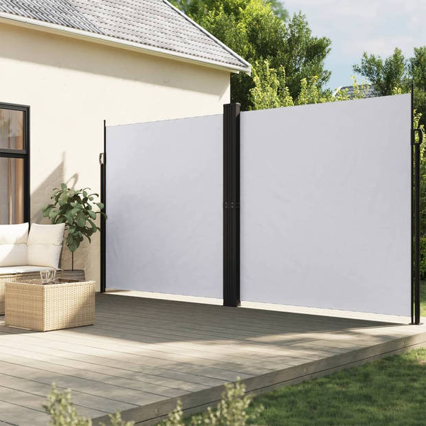 vidaXL Windscherm uittrekbaar 220x1200 cm wit