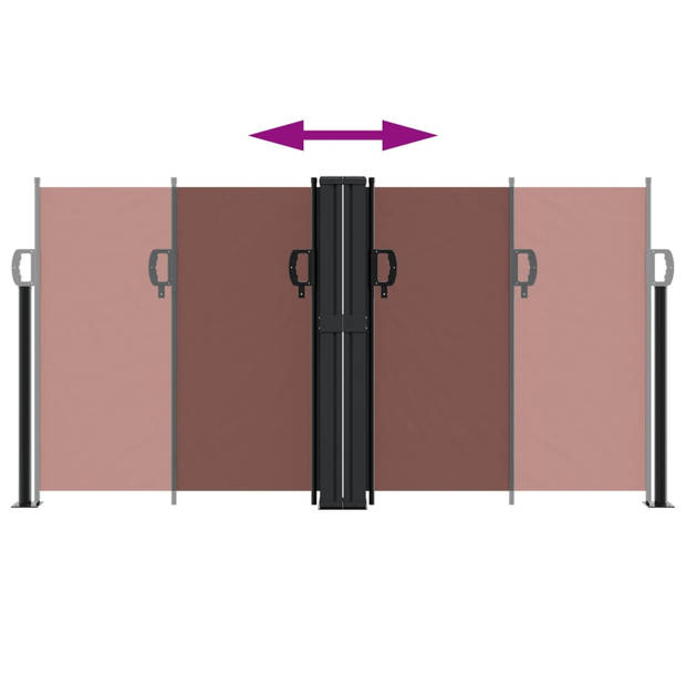 vidaXL Windscherm uittrekbaar 120x1200 cm bruin