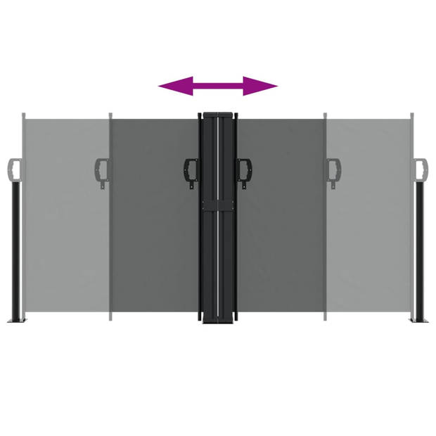 vidaXL Windscherm uittrekbaar 120x600 cm antraciet