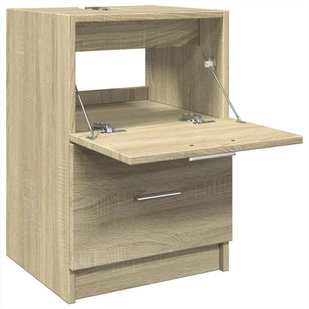 vidaXL Wastafelkast 40x37x59 cm bewerkt hout sonoma eikenkleurig