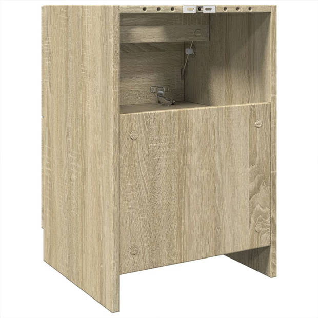 vidaXL Wastafelkast 40x37x59 cm bewerkt hout sonoma eikenkleurig