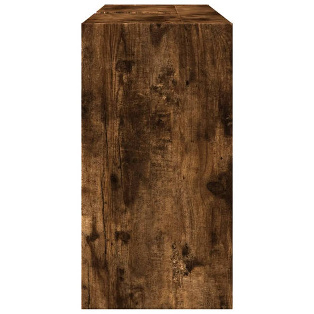 vidaXL Wastafelkast 90x29x55 cm bewerkt hout gerookt eikenkleurig