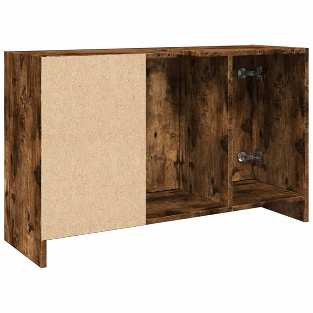 vidaXL Wastafelkast 90x29x55 cm bewerkt hout gerookt eikenkleurig