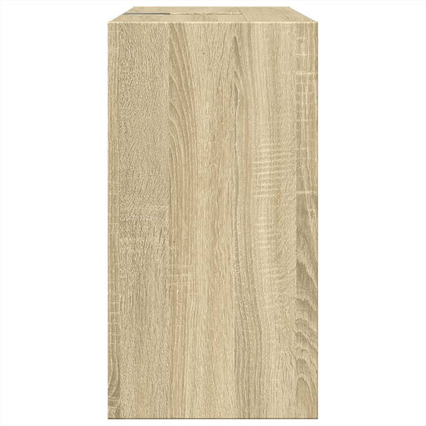 vidaXL Wastafelkast 63x29x55 cm bewerkt hout sonoma eikenkleurig