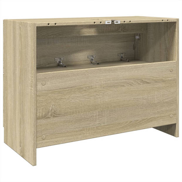 vidaXL Wastafelkast 78x37x59 cm bewerkt hout sonoma eikenkleurig