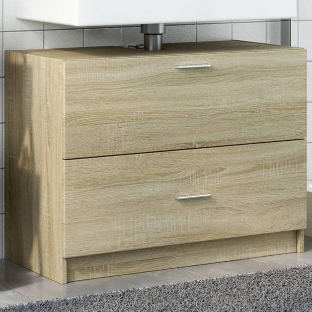 vidaXL Wastafelkast 78x37x59 cm bewerkt hout sonoma eikenkleurig