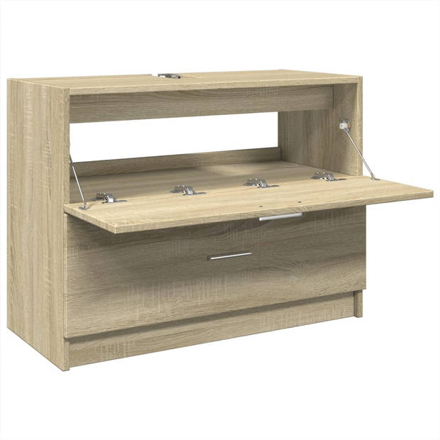 vidaXL Wastafelkast 78x37x59 cm bewerkt hout sonoma eikenkleurig