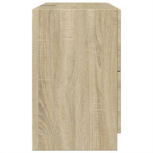 vidaXL Wastafelkast 78x37x59 cm bewerkt hout sonoma eikenkleurig