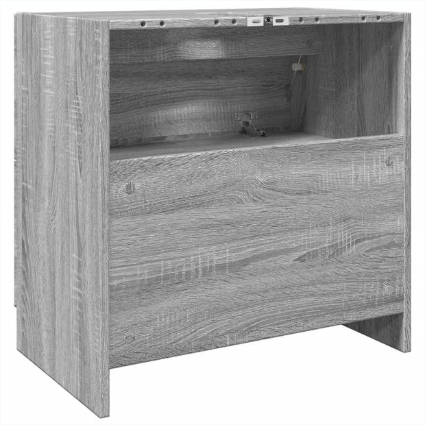 vidaXL Wastafelkast 59x37x59 cm bewerkt hout grijs sonoma eikenkleurig