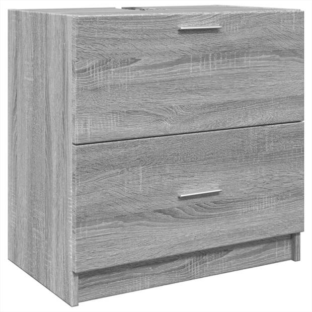 vidaXL Wastafelkast 59x37x59 cm bewerkt hout grijs sonoma eikenkleurig