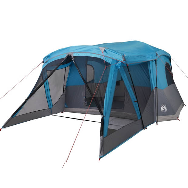 vidaXL Tent met luifel 4-persoons waterdicht blauw