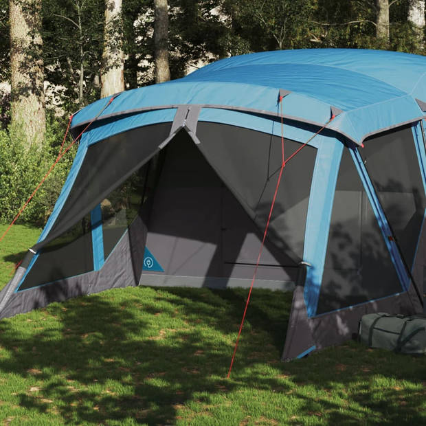 vidaXL Tent met luifel 4-persoons waterdicht blauw