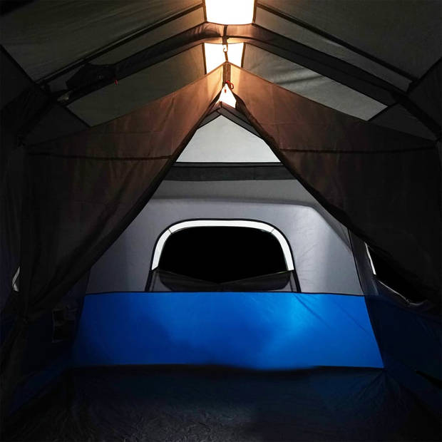 vidaXL Tent 9-persoons waterdicht met LED lichtgroen