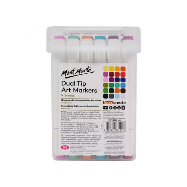 Mont Marte® premium dual tip markers 24 stuks