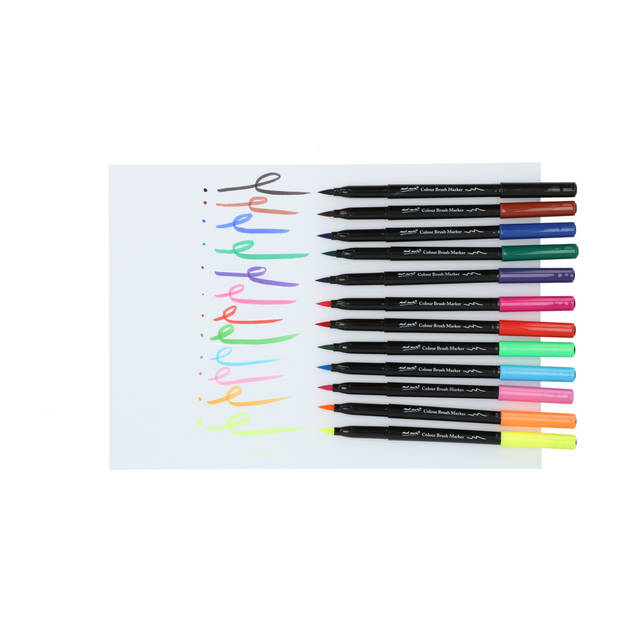 Mont Marte® penseelstiften set 12 stuks - gevulde waterbrush stiften