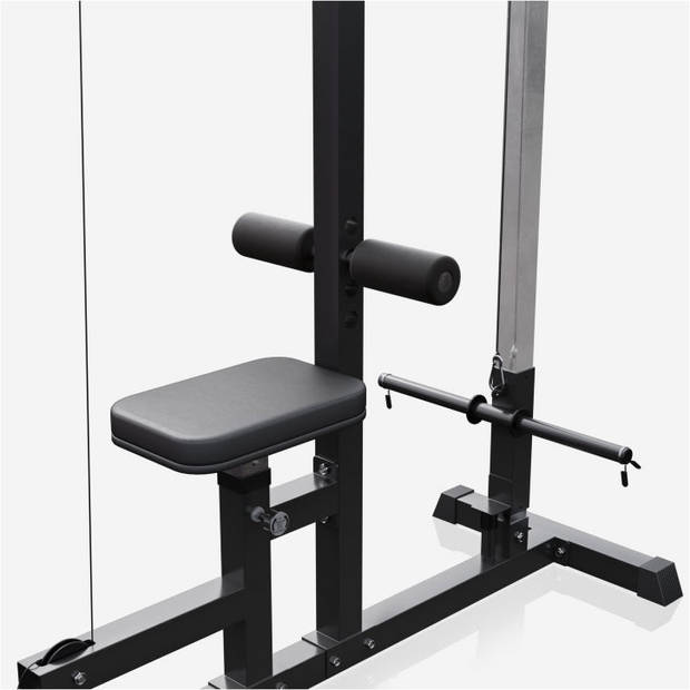 Gorilla Sports Lat Pulley Station - incl. kabels - Kracht station - Lat station - Zwart