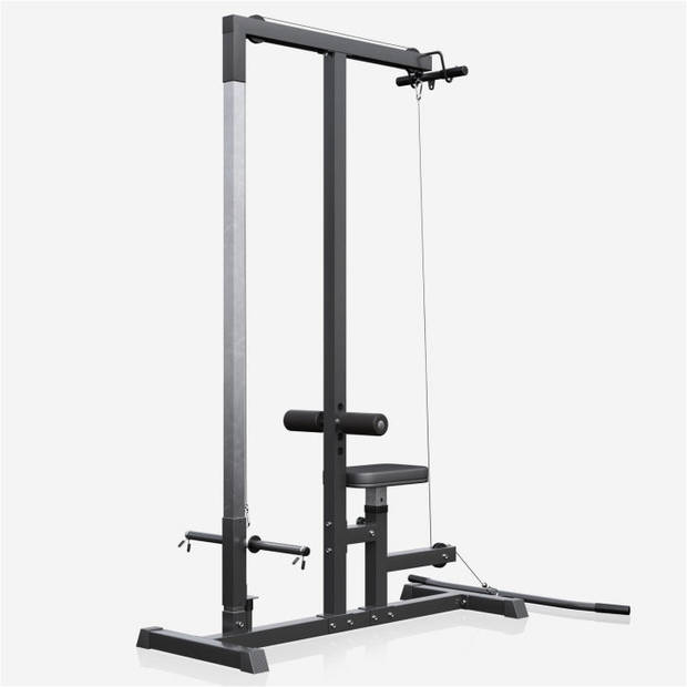 Gorilla Sports Lat Pulley Station - incl. kabels - Kracht station - Lat station - Zwart