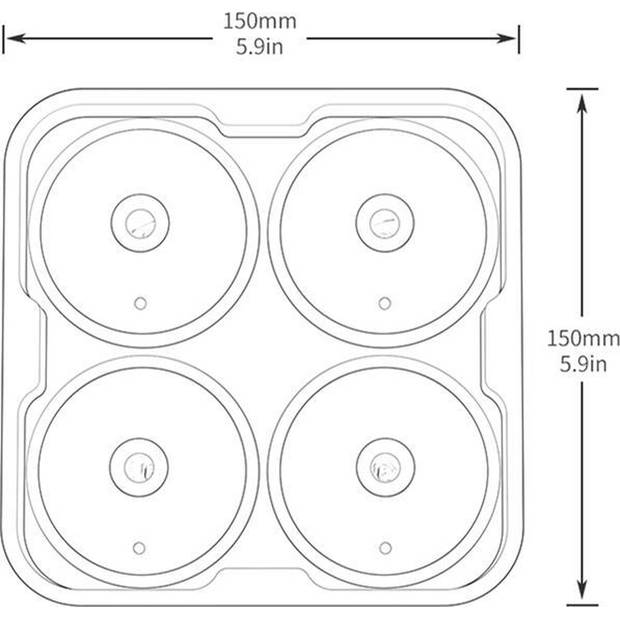 TDR - Siliconen ijsblokjesvorm - ijsbal Maker Met Deksel - ijsklontjes maken - 4 vormen - Thema: roos