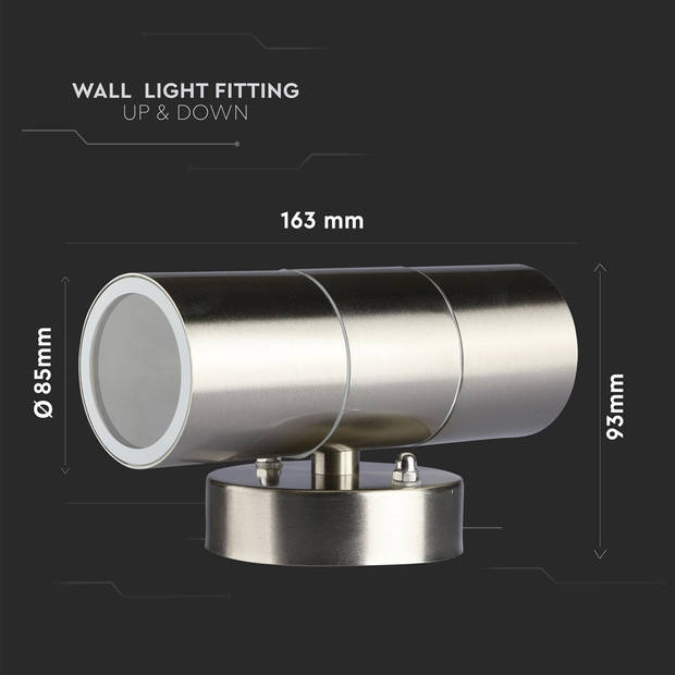 V-TAC VT-7622 Buitenverlichting - GU10 Up Down Fittings - IP44 - Modelnr: - VT-7622